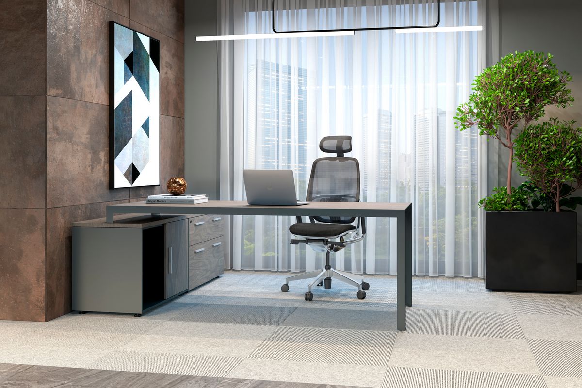 Studio Escritorio Dirección con Credenza Lateral